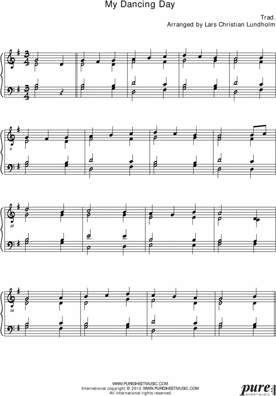 Product picture My Dancing Day Pure Sheet Music for Organ, Arranged by Lars Christian Lundholm