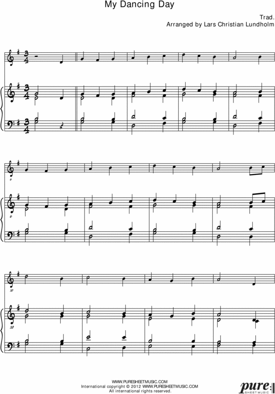 Product picture My Dancing Day Pure Sheet Music for Organ and Flute, Arranged by Lars Christian Lundholm