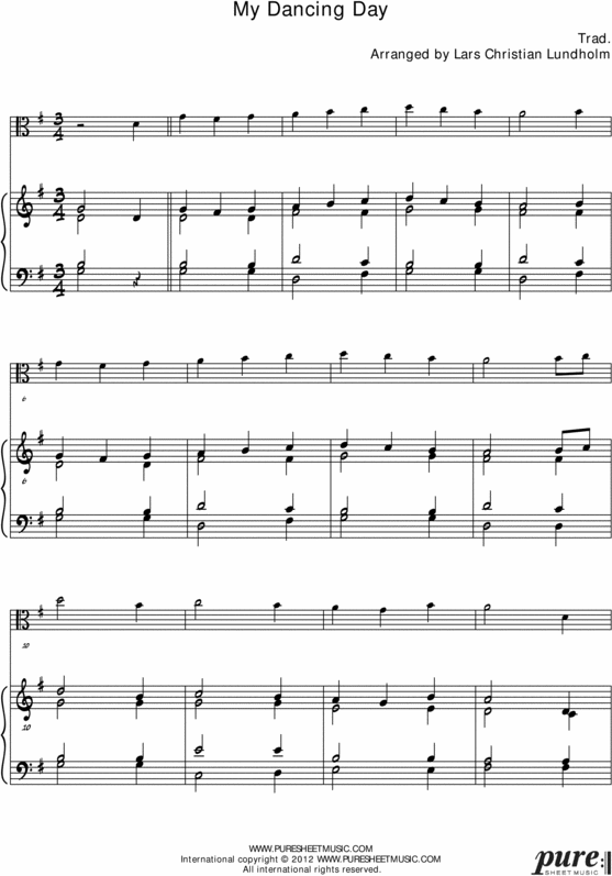 Product picture My Dancing Day Pure Sheet Music for Organ and Viola, Arranged by Lars Christian Lundholm