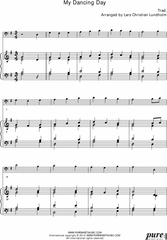 Product picture My Dancing Day Pure Sheet Music for Piano and Double Bass, Arranged by Lars Christian Lundholm