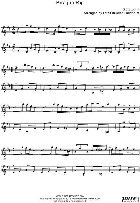 Product picture Paragon Rag Pure Sheet Music Duet for Accordion and Viola, Arranged by Lars Christian Lundholm