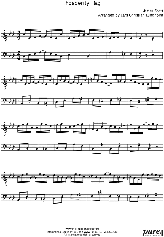 Product picture Prosperity Rag Pure Sheet Music Duet for C Instrument and Accordion, Arranged by Lars Christian Lundholm