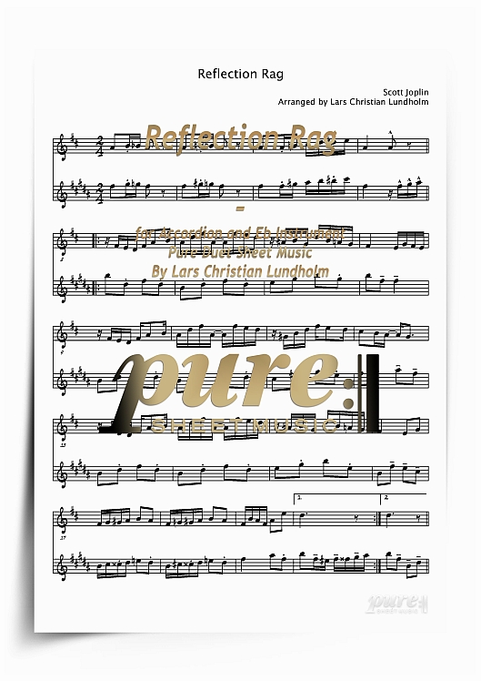 Product picture Reflection Rag for Accordion and Eb Instrument (PDF file), Pure Sheet Music arranged by Lars Christian Lundholm