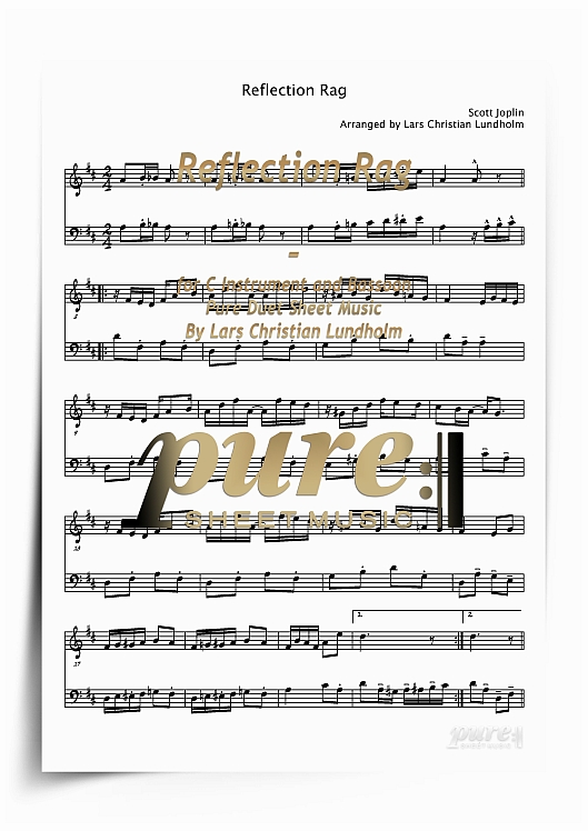 Product picture Reflection Rag for C Instrument and Bassoon (PDF file), Pure Sheet Music arranged by Lars Christian Lundholm