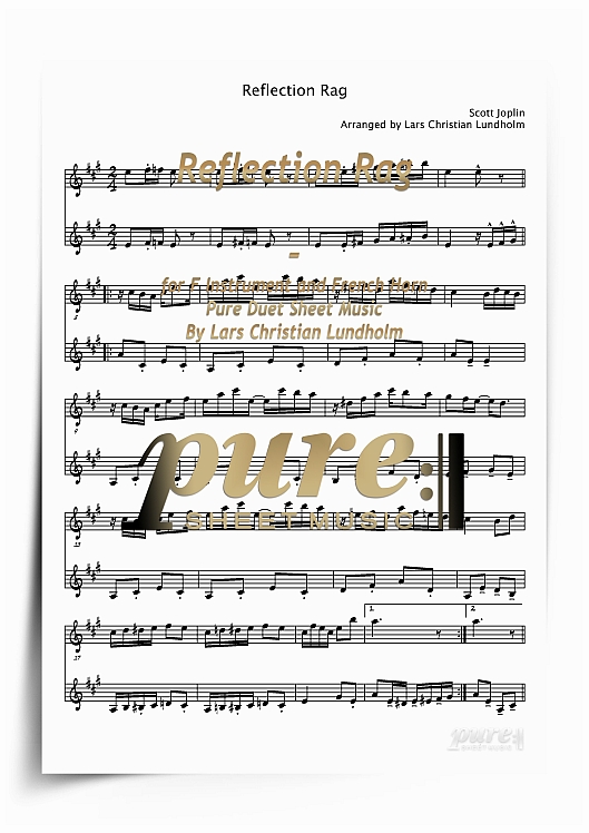 Product picture Reflection Rag for F Instrument and French Horn (PDF file), Pure Sheet Music arranged by Lars Christian Lundholm