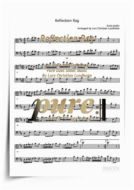Product picture Reflection Rag for Viola and Trombone (PDF file), Pure Sheet Music arranged by Lars Christian Lundholm