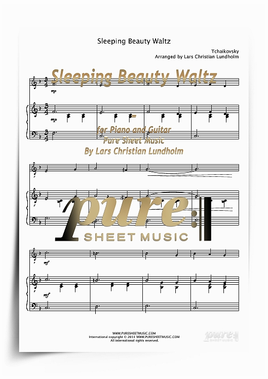 Product picture Sleeping Beauty Waltz for Piano and Guitar (PDF file), Pure Sheet Music arranged by Lars Christian Lundholm