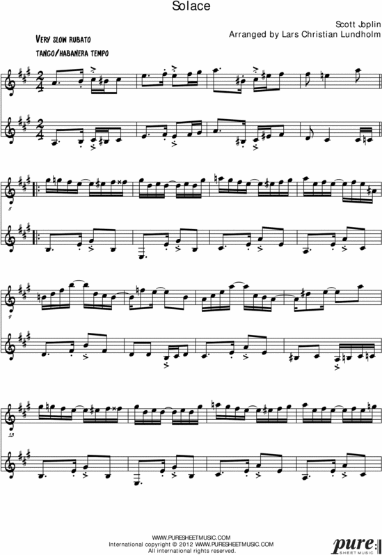 Product picture Solace Pure Sheet Music Duet for Cello and Viola, Arranged by Lars Christian Lundholm