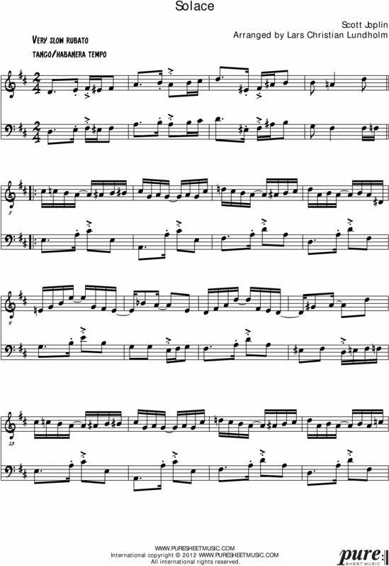 Product picture Solace Pure Sheet Music Duet for Violin and Trombone, Arranged by Lars Christian Lundholm