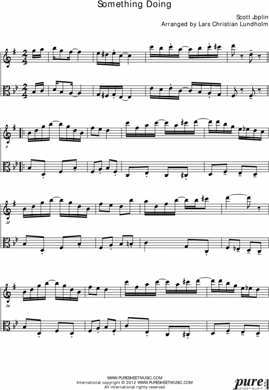 Product picture Something Doing Pure Sheet Music Duet for Alto Saxophone and Viola, Arranged by Lars Christian Lundholm