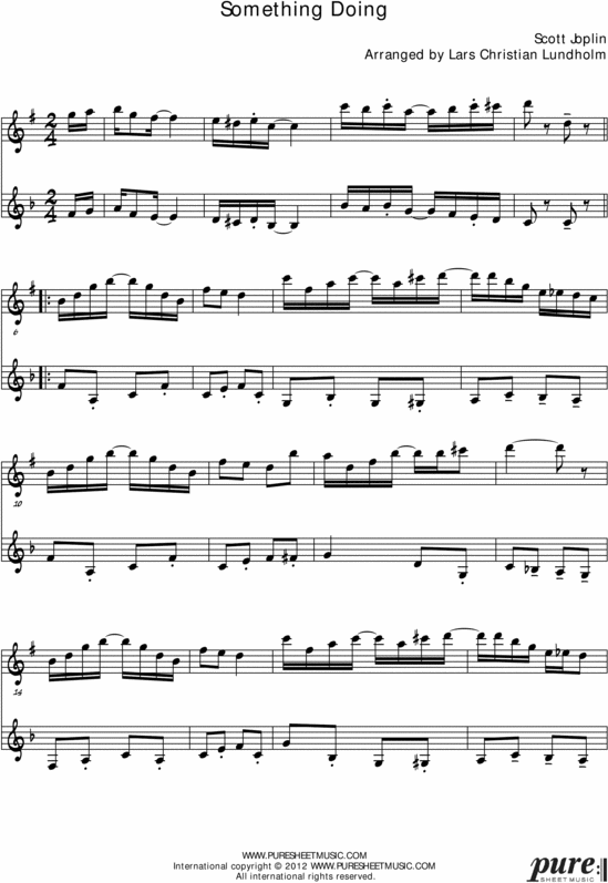 Product picture Something Doing Pure Sheet Music Duet for Baritone Saxophone and French Horn, Arranged by Lars Christian Lundholm