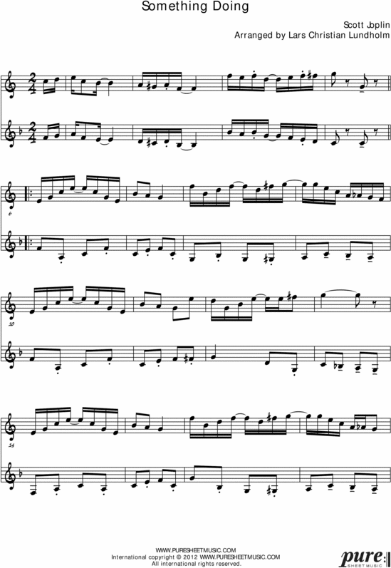 Product picture Something Doing Pure Sheet Music Duet for Bb Instrument and French Horn, Arranged by Lars Christian Lundholm