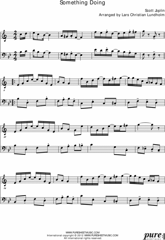 Product picture Something Doing Pure Sheet Music Duet for Bb Instrument and Cello, Arranged by Lars Christian Lundholm