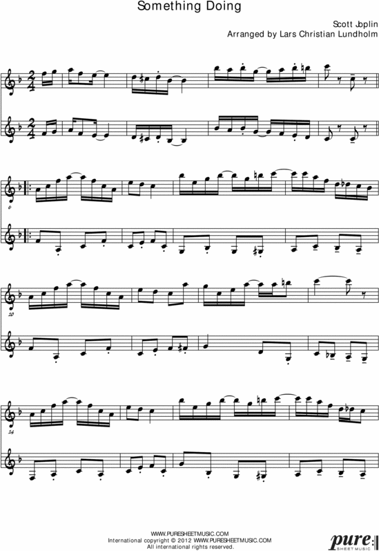 Product picture Something Doing Pure Sheet Music Duet for C Instrument and Viola, Arranged by Lars Christian Lundholm
