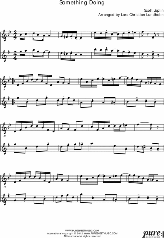 Product picture Something Doing Pure Sheet Music Duet for Guitar and Baritone Saxophone, Arranged by Lars Christian Lundholm