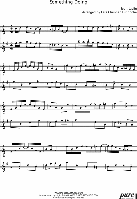 Product picture Something Doing Pure Sheet Music Duet for Trumpet and Baritone Saxophone, Arranged by Lars Christian Lundholm