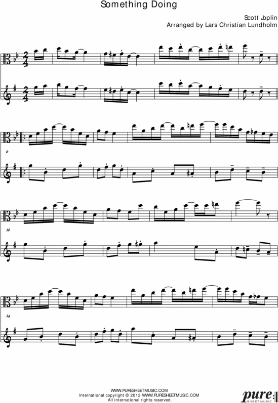 Product picture Something Doing Pure Sheet Music Duet for Viola and Eb Instrument, Arranged by Lars Christian Lundholm