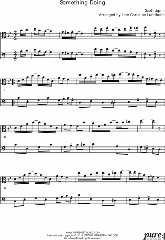 Product picture Something Doing Pure Sheet Music Duet for Viola and Tenor Saxophone, Arranged by Lars Christian Lundholm