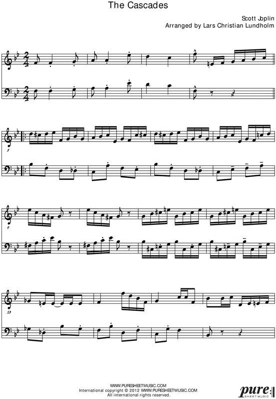 Product picture The Cascades Pure Sheet Music Duet for Flute and Cello, Arranged by Lars Christian Lundholm