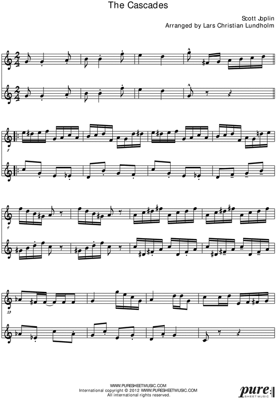 Product picture The Cascades Pure Sheet Music Duet for Tenor Saxophone and Bb Instrument, Arranged by Lars Christian Lundholm