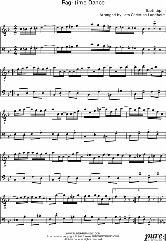 Product picture The Ragtime Dance Pure Sheet Music Duet for English Horn and Accordion, Arranged by Lars Christian Lundholm