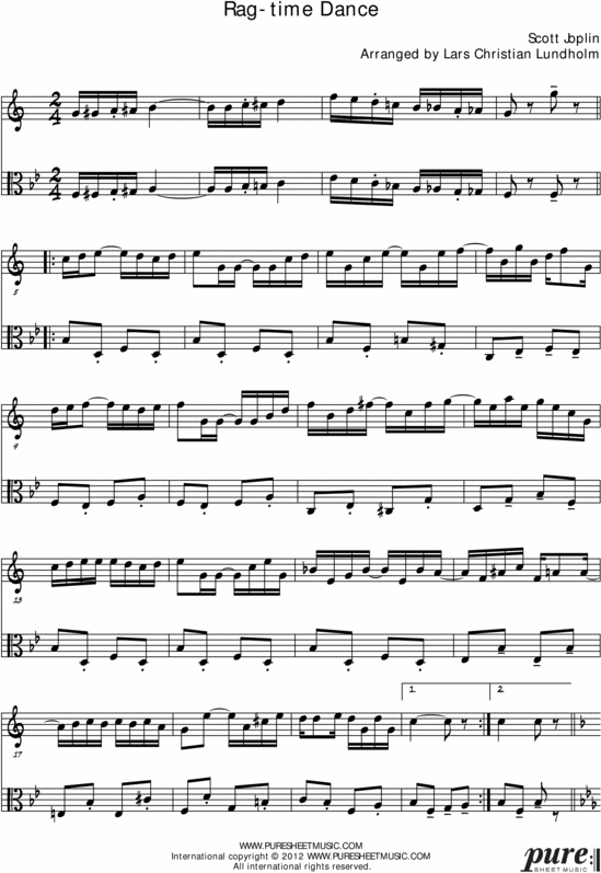 Product picture The Ragtime Dance Pure Sheet Music Duet for Trumpet and Viola, Arranged by Lars Christian Lundholm