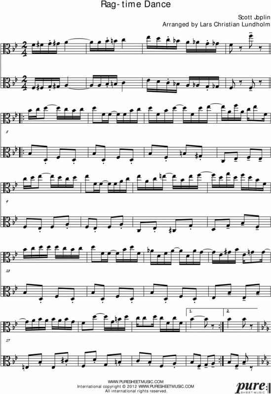 Product picture The Ragtime Dance Pure Sheet Music Duet for Viola Duo, Arranged by Lars Christian Lundholm