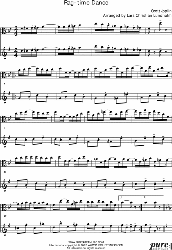 Product picture The Ragtime Dance Pure Sheet Music Duet for Viola and Eb Instrument, Arranged by Lars Christian Lundholm