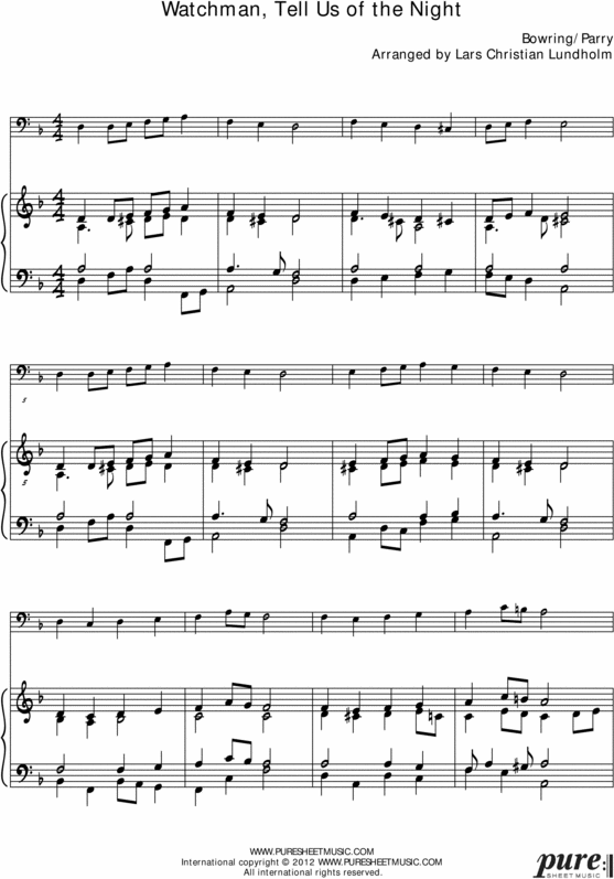Product picture Watchman, Tell Us of the Night Pure Sheet Music for Organ and Bassoon, Arranged by Lars Christian Lundholm